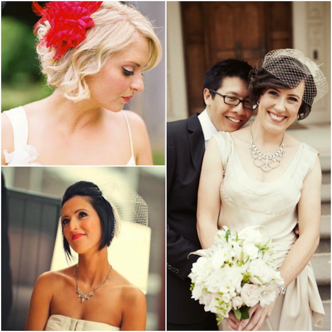 Wedding hairstyles for short hair