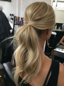 Bridal ponytails for long wedding hair 1