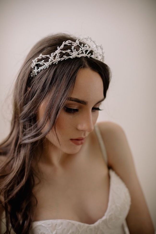 wedding hair crown