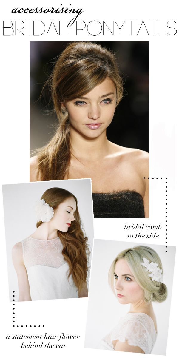 How to style a bridal ponytail