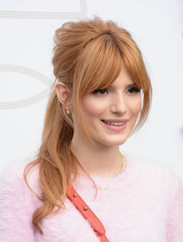 Pony tail with bangs_wedding hairstyles inspiration 6