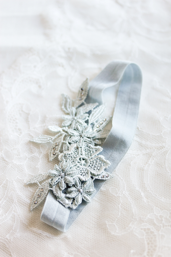 Blue discount garter wedding