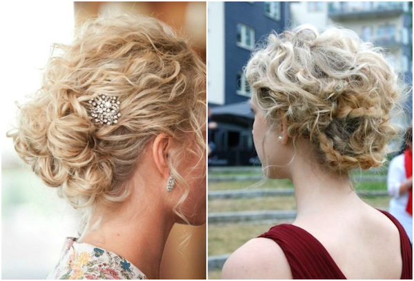 updo curly hairstyles wedding