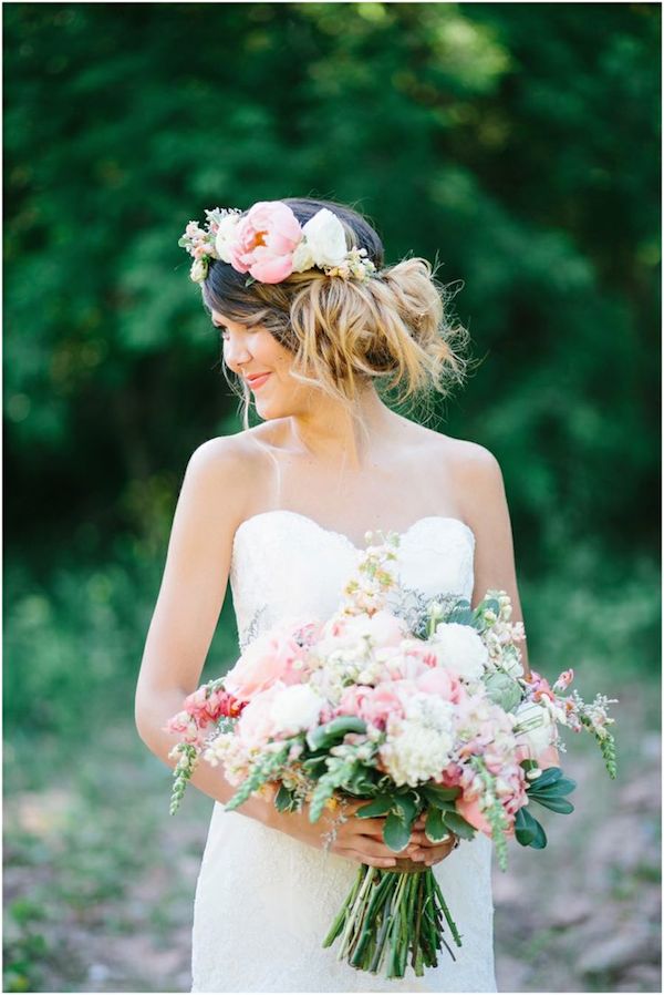 Side Swept Side wedding hair with veil