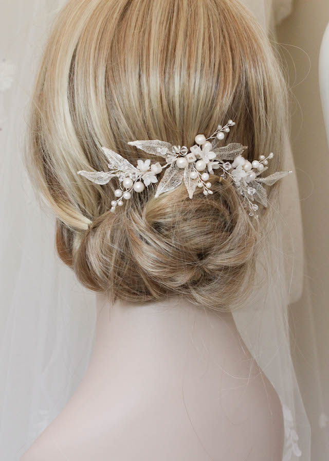 BESPOKE for Claire_Wild Willows wedding headpiece with pearls 7