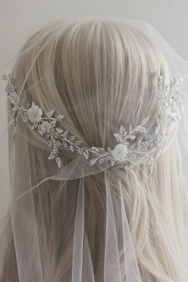 The Final Touch | A custom silver bridal hair vine for Tracey