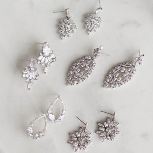 ESTATE art deco bridal earrings 5