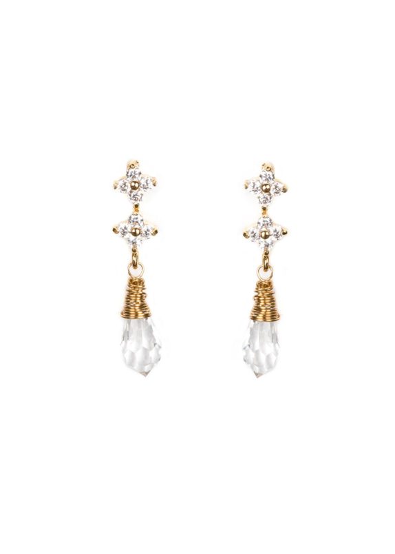 GEORGE crystal drop wedding earrings 1
