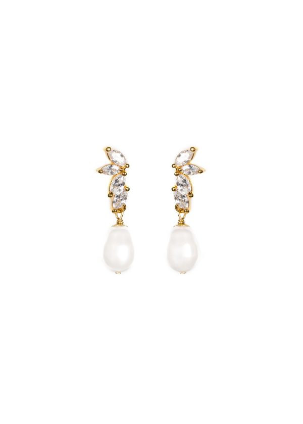 LOURDES Pearl Bridal Earrings 3