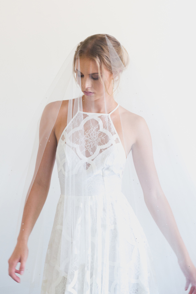 Wedding Trends 2017 | The New Vintage: Chic and modern headpieces - MARGAUX crystal chapel wedding veil