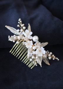 ALESSIA bridal hair comb in gold 1