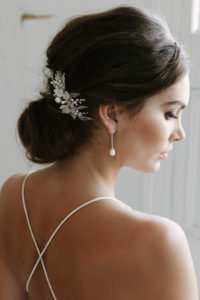 ALESSIA silver floral bridal comb 2