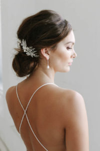 ALESSIA silver floral bridal comb 3