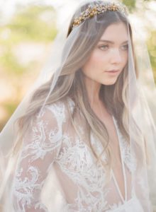 AMORA wedding veil with blusher 2