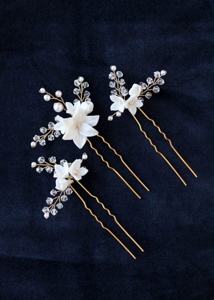BRIAR-ROSE | Floral Bridal Hair Pins