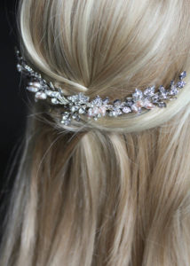 BESPOKE for Brenda_silver and blush wedding headpiece 8