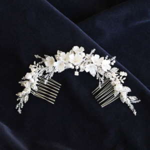 How to secure a metal hair comb - Tania Maras Bridal