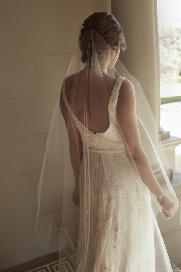 AUDREY minimalist chapel wedding veil 1