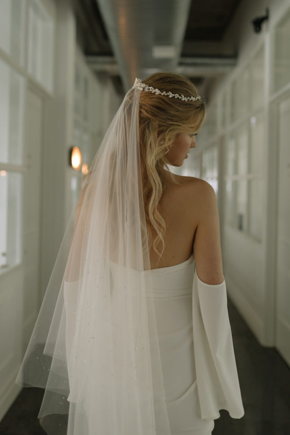 ETOILE chapel veil with crystals 1