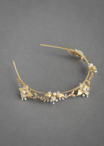 FLEUR wedding crown in gold 1