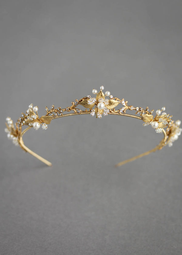 FLEUR wedding crown in gold 6