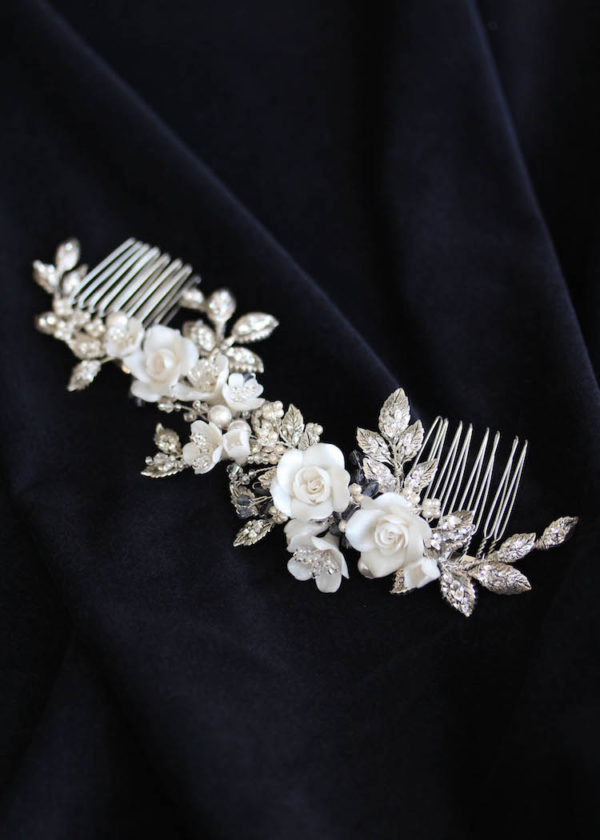 FONTAINE silver floral bridal headpiece 11