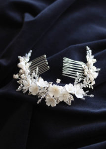 LE POEME headpiece in ivory and silver 4