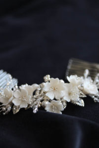 LE POEME headpiece in ivory and silver 7