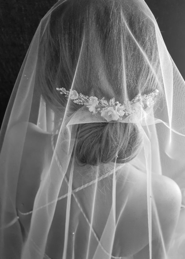 VERSE bridal hair comb with MARGAUX veil 1