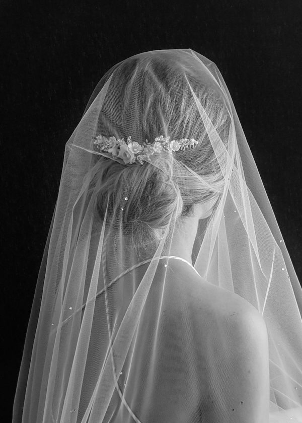 VERSE bridal hair comb with MARGAUX veil 2