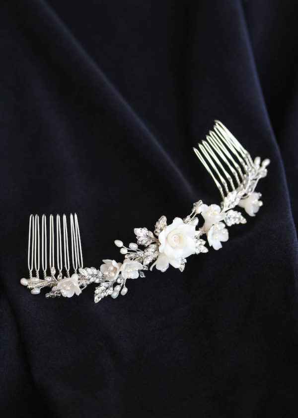 VERSE floral bridal hair comb 10