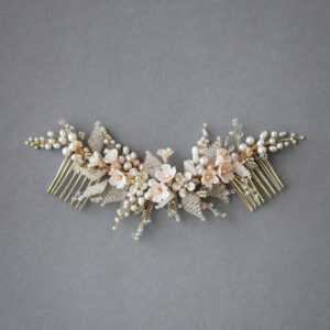 BESPOKE for Georgina_gold Jasmine with blush flowers and pearls 1