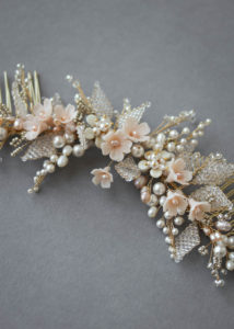 BESPOKE for Georgina_gold Jasmine with blush flowers and pearls 2