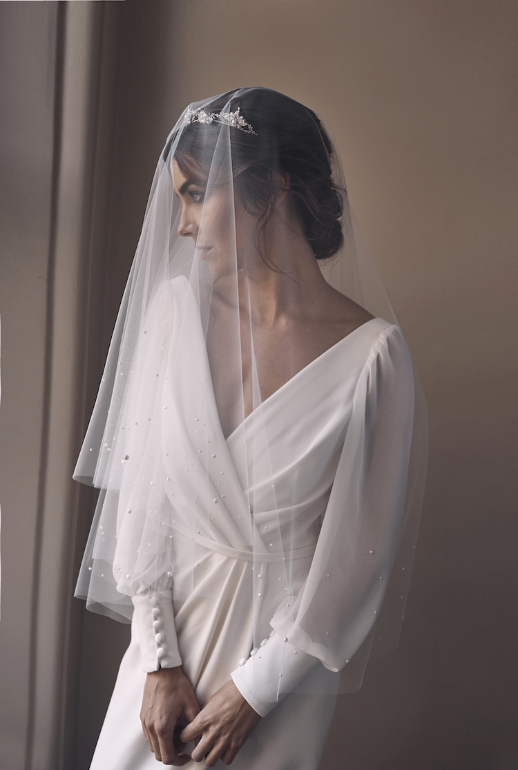 Pearl Studded Bridal Veil