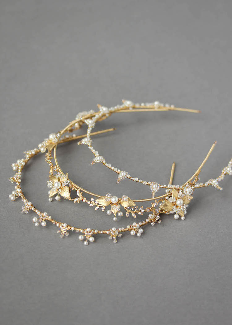 Delicate wedding crowns for the modern bride