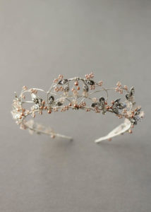 Silver and rose gold wedding crown 3