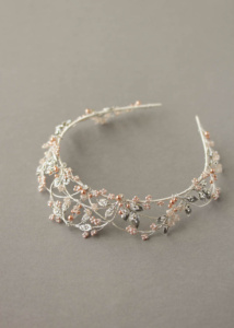 Silver and rose gold wedding crown 4