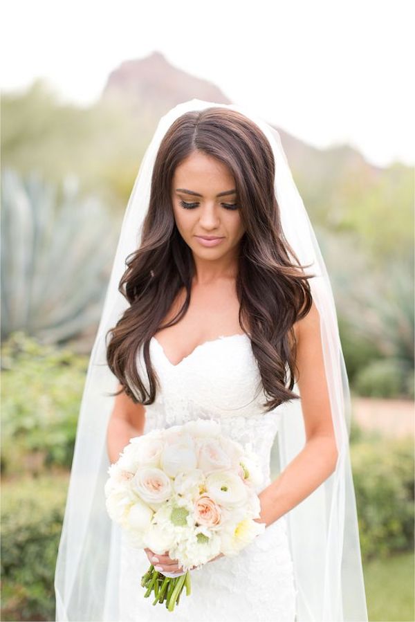 wedding hair with veil