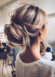 2018 bridal hairstyles - low set chignon