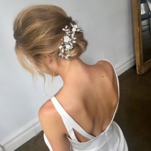 2018 wedding hair trends - low set updo - TANIA MARAS BRIDAL
