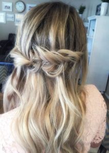 Fishtail half up hairstyle - 2018 wedding hair trends