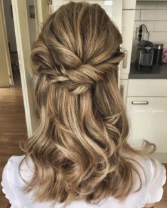 Half up hairstyle - 2018 wedding hair trends