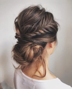Romantic braided updo - 2018 bridal hair trends