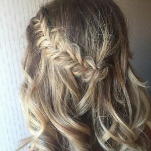 Side braid half up hairstyle - 2018 wedding hair trends