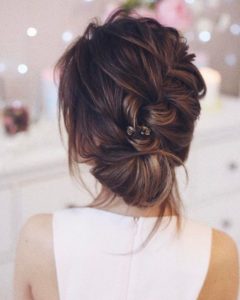 Soft braided wedding updo - 2018 bridal hair trends