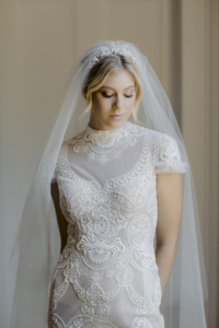 AMORA Chapel Veil With Blusher 11