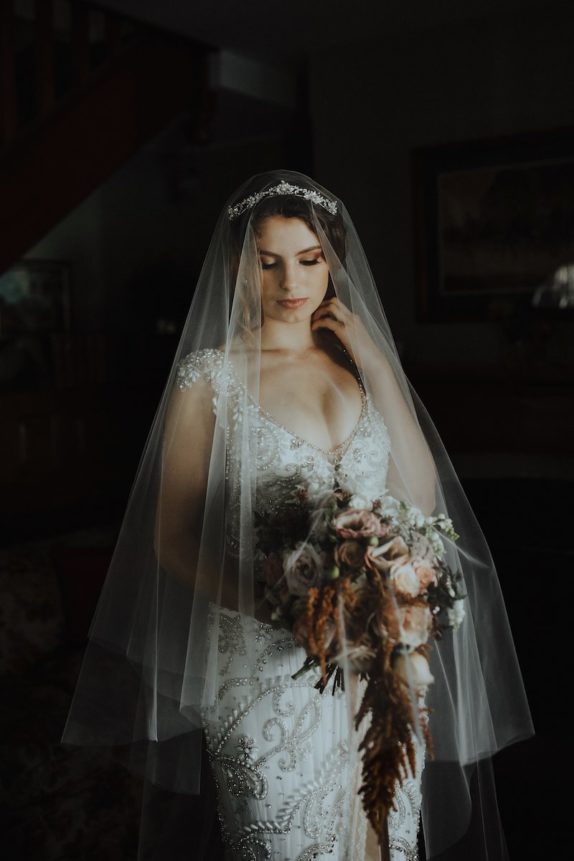 FLEUR wedding crown + LOUVRE cathedral veil