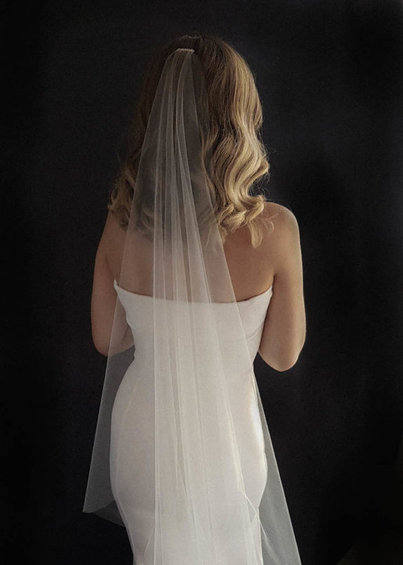 AUDREY simple long wedding veil 4