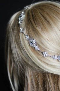 Bespoke for Elizabeth_Art Deco wedding headpiece with empire blue crystals 7