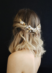 HONEYSUCKLE floral wedding headpiece 1